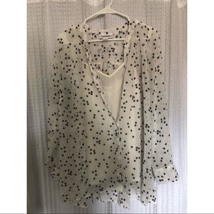 Long sleeved maternity blouse